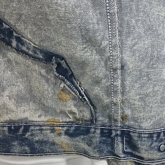 No Excuses Women's Vtg Acid Stone Wash Jean Jacket - Picture 12 of 15